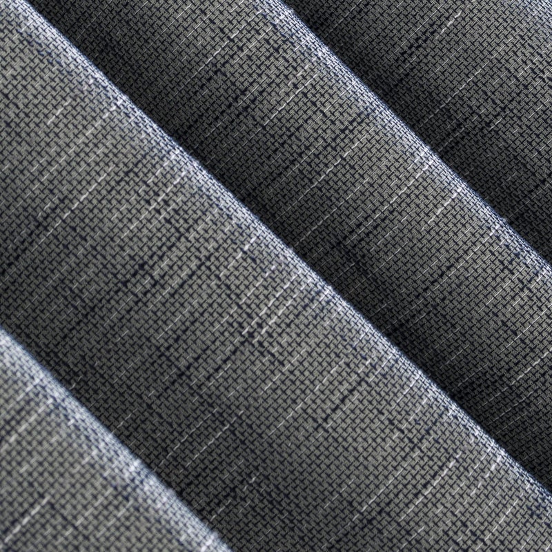 Sun Zero Brooks Burlap Weave Thermal Extreme Total Blackout Grommet Curtain Panel, 52" x 84", Navy/Denim Blue - Image 4